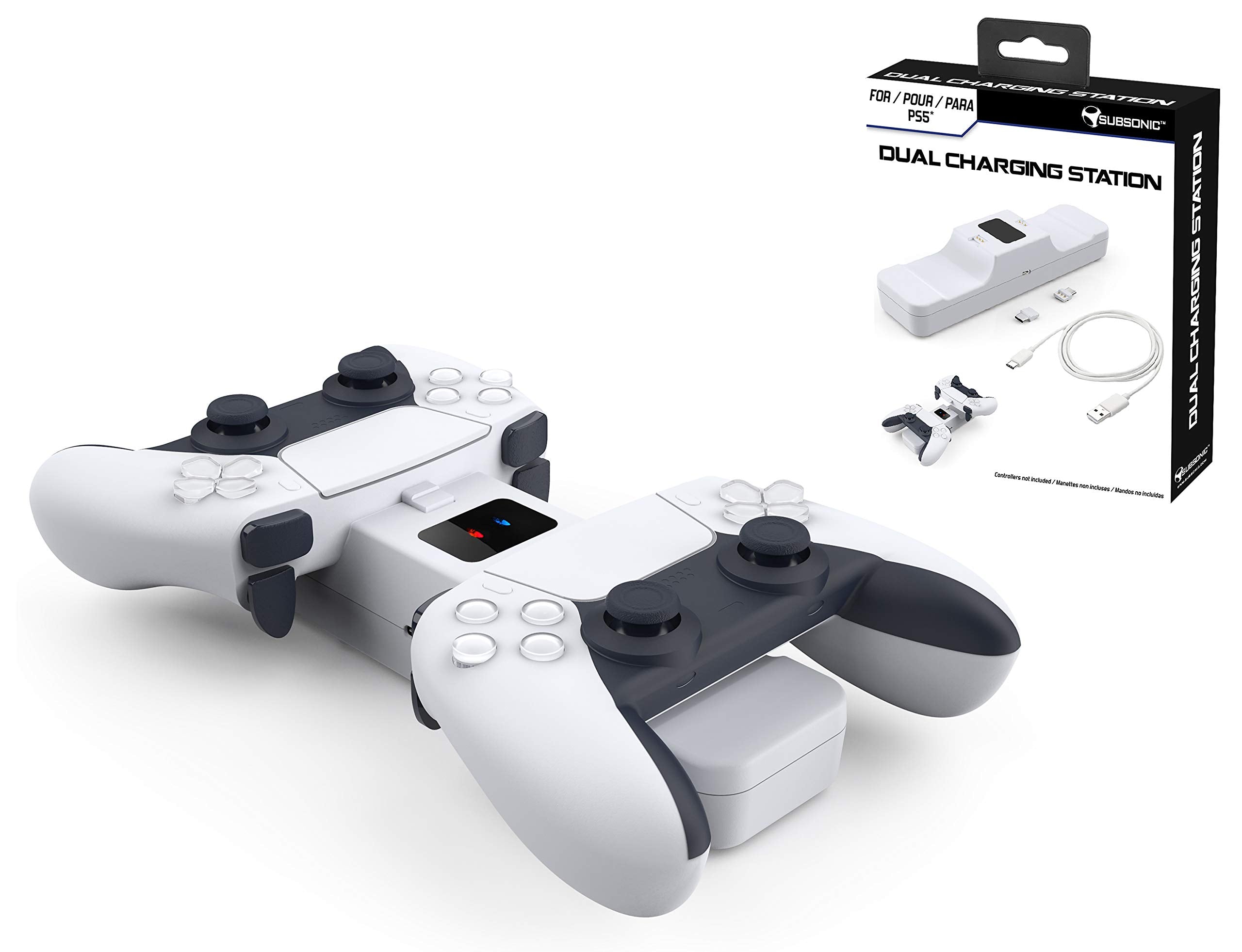 - Subsonic - EstacióN De Carga Blanca Para 2 Controladores Dual Sense PS5 - Estación de carga doble Playstation 5 (PlayStation 5) - Subsonic - EstacióN De Carga Blanca Para 2 Controladores Dual Sense PS5 - Estación de carga doble Playstation 5 (PlayStation 5)